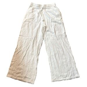 Accessorize Wide Leg Beach Trousers Size Medium White